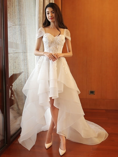 high low bridal dress
